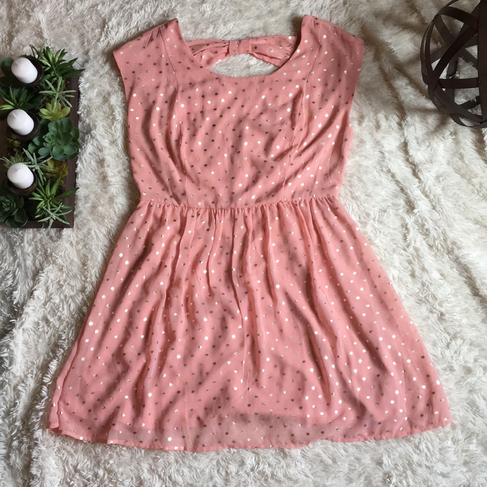 Forever 21 Pink and Gold Dress